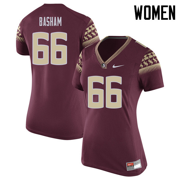 Women #66 Andrew Basham Florida State Seminoles College Football Jerseys Sale-Garent